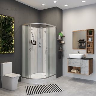 Душевая кабина Niagara NG-3312-14RBKT 120x80см серебро/матовое